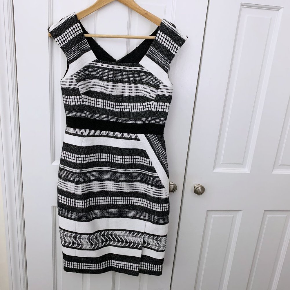 Karen Millen Striped Tweed Pencil Dress - Picture 4 of 14